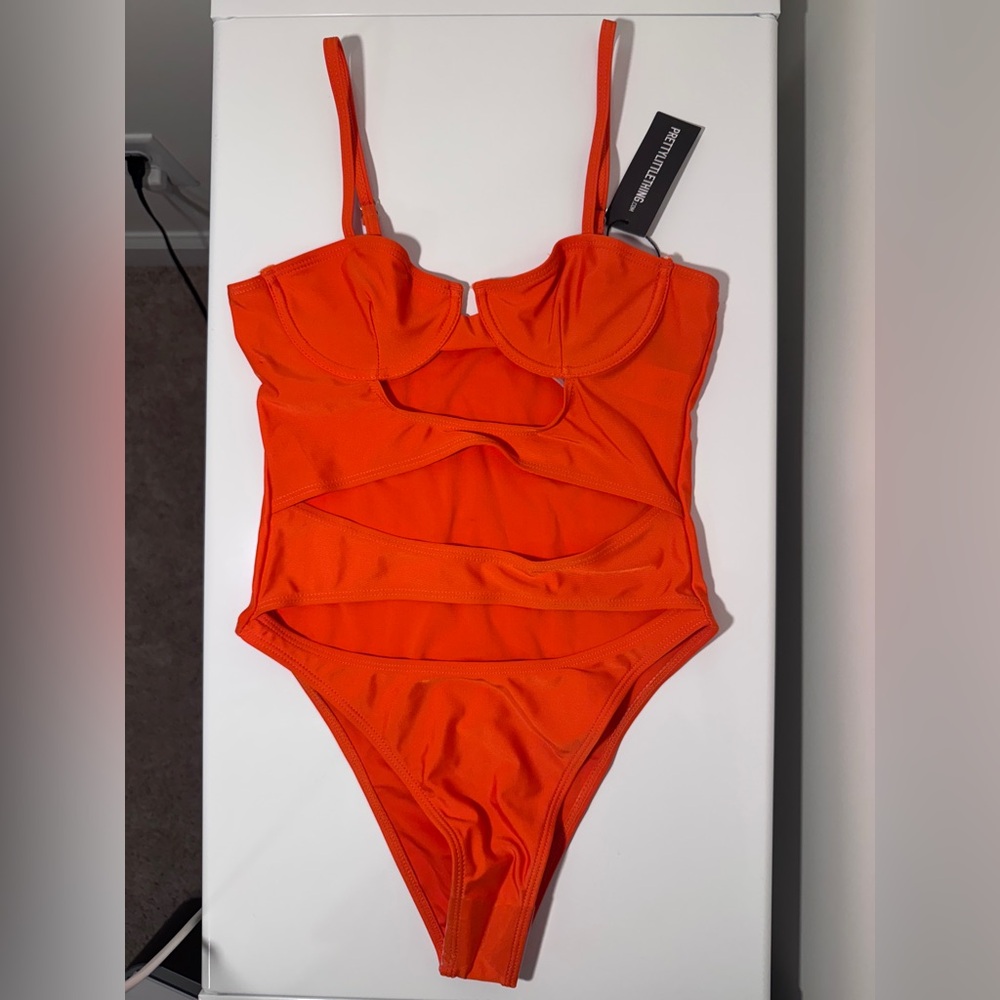 Orange One Piece Swimsuit